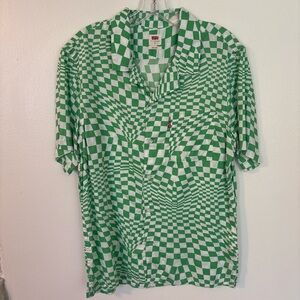 Levi's Checker Swirl Button Up Shirt - sz Men’s Small